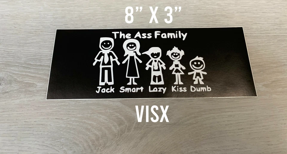 The ass stick 人物 家庭保险杠贴纸 乙烯基贴花 有趣的尾门 懒人 智能 — 第 1/1 张图片