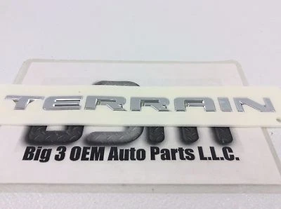 2010-2015 GMC Terrain Lift Gate rear Chrome Nameplate Emblem new OEM 23255004 - Image 1 of 4