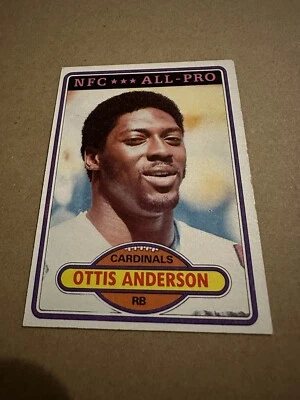 1980 Topps #170 Otis Anderson Rookie St. Louis Cardinals EX NFL Football Card - Image 1 of 2