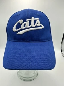 Mens Baseball Cap CATS Hat Blue White Embroidered Logo Hat Size Large Growell - Picture 1 of 6