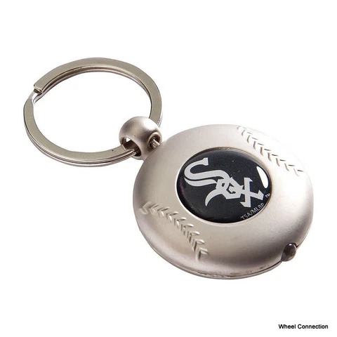 Baseball Flashlight Key Ring - Chicago White Sox MLB Licensed KeyChain Go Socks Cover