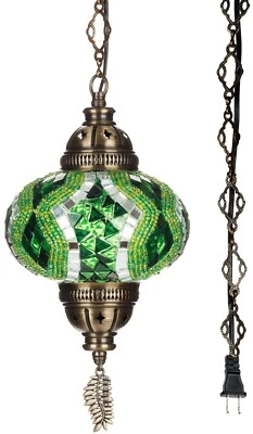 SWAG PLUG-IN Turkish Moroccan Mosaic Ceiling Hanging Lamp Pendant Light Fixture - Image 1 of 4