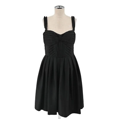 Vestido De Colección MAGGY LONDON Para Mujer Talla 8 Negro Babydoll Volantes Sweetheart Plisado NUEVO Foto 1 de 4
