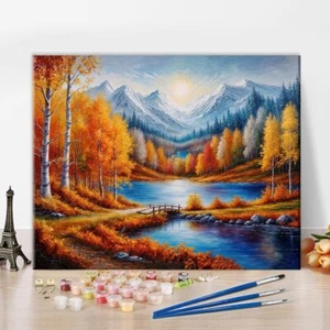 Scenery Paint by Numbers Kit for Adults Paint by Number Kits for Kids on Canvas - Picture 1 of 8