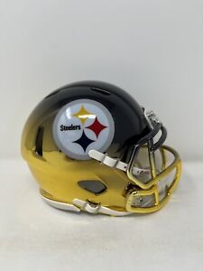 Steelers custom 2 tone CHROME  riddell speed mini helmet