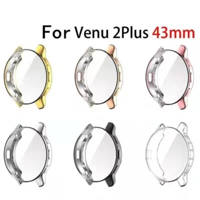 For Garmin Venu 2 Plus Watch Protective Bumper Case Screen Protector Full Cover - Image 1 of 4
