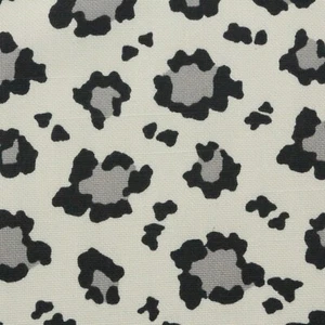 WAVERLY WILLIAMSBURG SPOTTED BLACK GREY LEOPARD CHEETAH FABRIC BY YARD 54"W - Picture 1 of 6