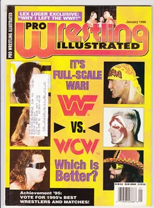 Pro Wrestling Illustrated Magazine January 1996 WWF vs WCW Hulk Hogan - Imagen 1 de 10