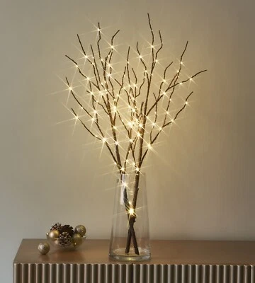Hairui Lighted Willow Branches Battery Operated Home Mantle Christmas Decor