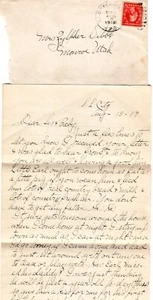 1919 CITTÀ LAGO SALATO E MARIA. RPO TO MONROE UT CON LETTERA DI PADRE IN FIGLIA - Foto 1 di 3