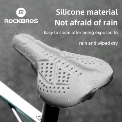 ROCKBROS Waterpoof Bike Seat Cover Cycling Cushion Cover Soft Padded Breathable - Image 1 of 4