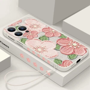 Ultra Thin For iPhone 15 Pro Max 14 13 12 11 XR 7 8 Shockproof Flower Case Cover - Picture 1 of 18