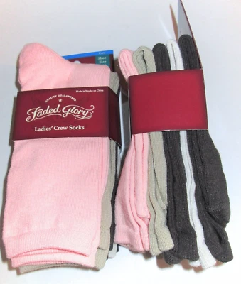 5 pares de calcetines para mujer descoloridos Glory suaves mezcla de polietileno/algodón 4-9 Foto 1 de 3