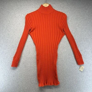 Wayne Rogers Vintage Dress Blouse Size Small Orange with Stretch New With Tags - Picture 1 of 10
