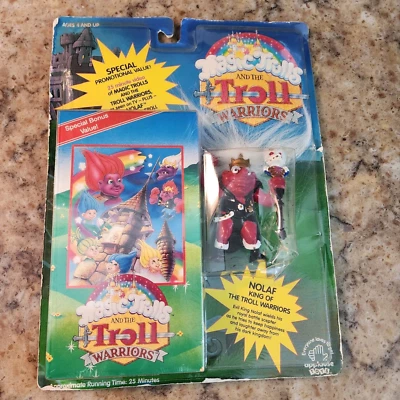 Magic Trolls and the Troll Warriors King Nolaf Action Figure & VHS SEALED 1992 - Image 1 of 4