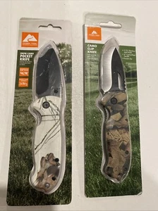 Ozark Trail Camo Clip 2.75" Knife Blade with 4" Handle 2 Pack - Picture 1 of 4
