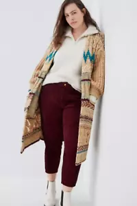 Anthropologie Pilcro Lily Longline Cardi-M/L-$198 A609-15 - Picture 1 of 2