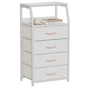 Furnulem Tall 4 Drawers Dresser, Vertical Storage Tower for Bedroom, Hallway, En - Picture 1 of 8