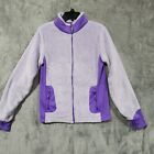 Champion Girls Sweater Purple Large 14/16 Soft Plush Fleece Full Zip Thumb Hole