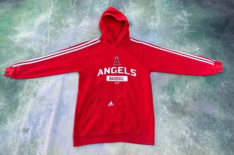 Vintage RARE Adidas MLB Anaheim Angels Men's Pull Over Hoodie__SEE PIC FOR SIZE Cover
