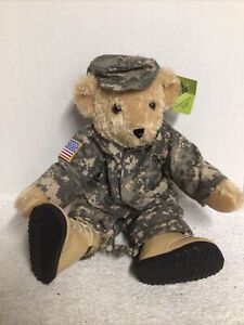 Vermont Teddy Bear Co Bear US Military Camo Uniform Hat Jacket Pants Boots NWT