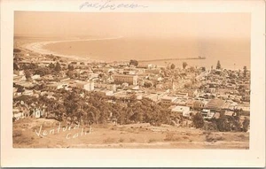 Ventura California RPPC Birdseye Town & Shoreline View 1930s - Picture 1 of 2
