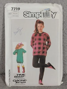 Pattern Simplicity Sewing Vintage 7719 Sz Medium TUNIC TOP STIRRUP PANTS UNCUT - Picture 1 of 4