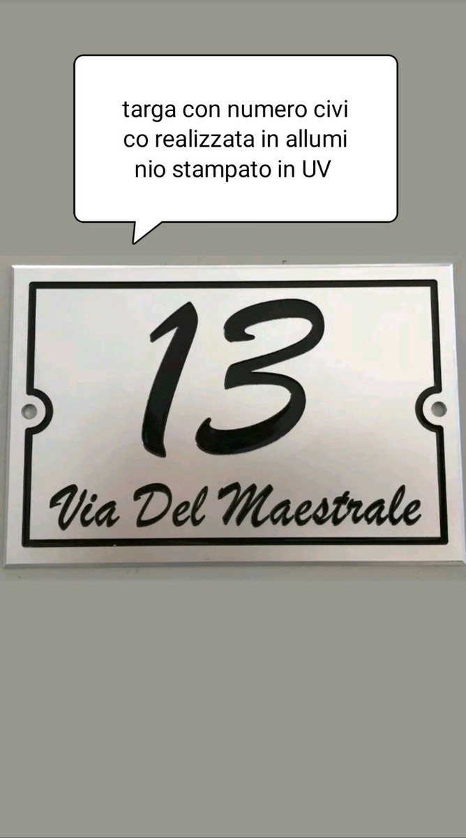 Numero Civico Personalizzato Su Alluminio - Stampa Resistente Per Esterno, Tipo Mosaico - Foto 5