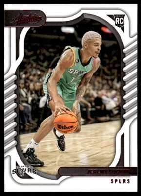 2022-23 Panini Chronicles Absolute Pink #107 Jeremy Sochan Rookie San Antonio - Image 1 of 2