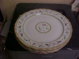 Bernardaud Limoges ARTOIS VERT Green 9 1/2" Luncheon / Small Dinner Plates (4) - Picture 1 of 2