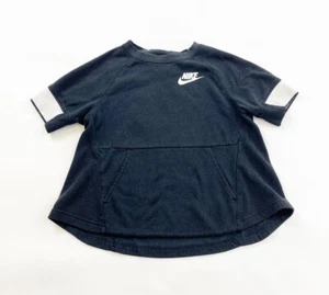 Nike T Shirt Girls Medium Black Pocket  - Picture 1 of 8