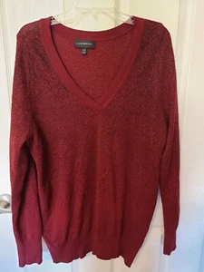 Suéter ligero brillante rojo oscuro Lane Bryant - Talla 14/16 - Imagen 1 de 5