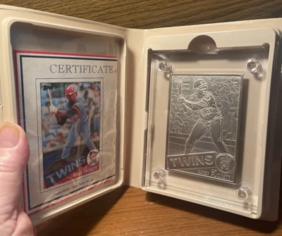 Highland Mint 1985 Topps Kirby Puckett Silver Card #0023/1000 - Image 1 of 4