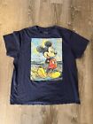 Mickey Mouse Painting Vintage Disney T-Shirt XL Graphic Blue
