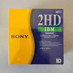 10x Sony Disketten MFD 2HD 3,5" doppelseitig 1,44Mb IBM formatierte Disketten - Bild 1 von 3