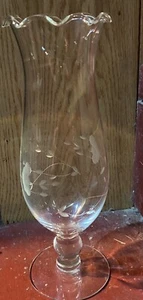 Princess House Handblown Victorian, Crystal Vase 10" Footed, etched - Picture 1 of 7