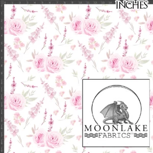 Tela Rosa y Floral 100% Algodón 130gsm Popelín - *Exclusivo* - Imagen 1 de 3