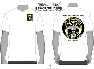 VFA-103 Jolly Rogers F-35 Logo Back Squadron T-Shirt D2 - USN Licensed Product - Picture 1 of 3