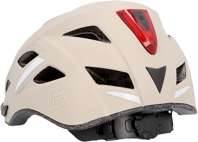 Fischer Fahrradhelm Urban Plus Dallas L/XL beige 58-61cm integriertes Rücklicht - Bild 1 von 4
