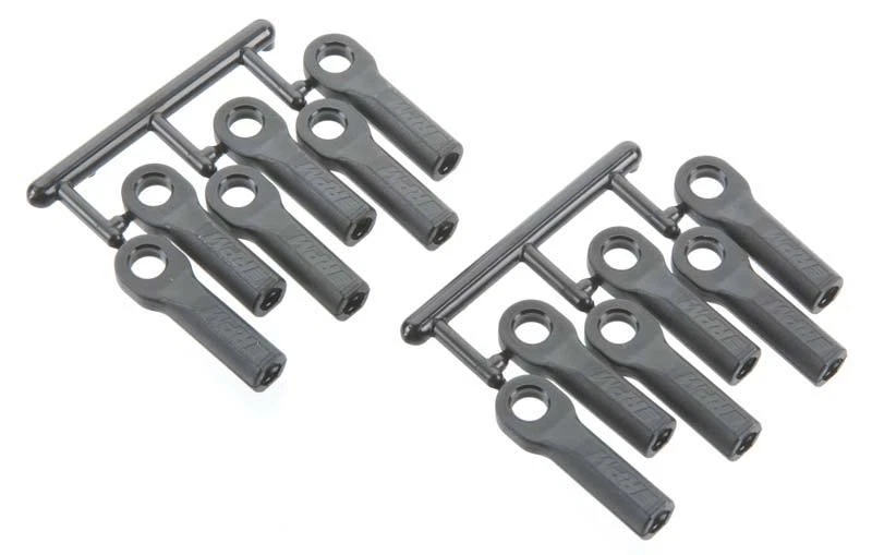 RPM Black Long Rod Ends (12) for 1/10 Traxxas - Replaces TRA5525 - Image 1 of 1
