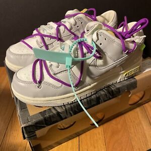 Size 8M/9.5W - Nike Dunk Low x Off-White 'Lot 21 of 50' DM1602 100