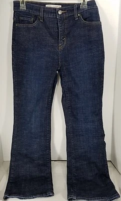 Pantalones de mezclilla para mujer Levi's corte bota perfectamente adelgazantes 512 talla 8 lengüeta roja excelente Foto 1 de 4