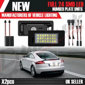 x2pc AUDI TT MK2 A4 S4 B8 A5 LED LICENSE Number Plate Light Error Free Units - Picture 1 of 7