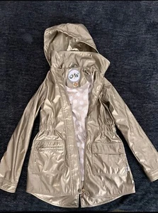 Oil and Water girls jacket size 12- Metallic Gold, Cinched Waist W/hood - Picture 1 of 3