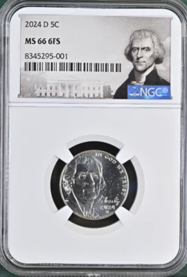 2024 D Jefferson Nickel 5C NGC MS 66 6FS - Image 1 of 2