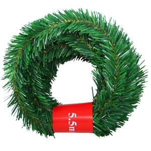 1/3Pcs 5.5M Artificial Christmas Garland Green Bushy Pine Outdoor Wreath Xmas - Picture 1 of 12