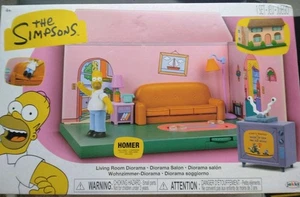 Jakks Pacific 2024 The Simpsons Wohnzimmer Diorama mit Homer 2,5" Figur Neu - Bild 1 von 7