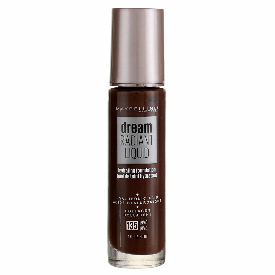 Maybelline Dream Radiant Liquid Hydrating Foundation Java 135 1fl Oz Hyaluronic