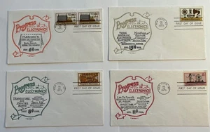 1973 US Postage Progress in Electronics Stamp First Day Covers, Artopages Cachet - Picture 1 of 5
