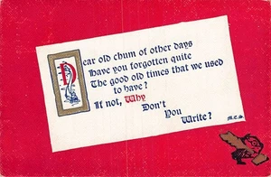 Lotto cartoline: Perché non mi scrivi? 9 cartoline, 1900-1920, pubblicate - Foto 1 di 18